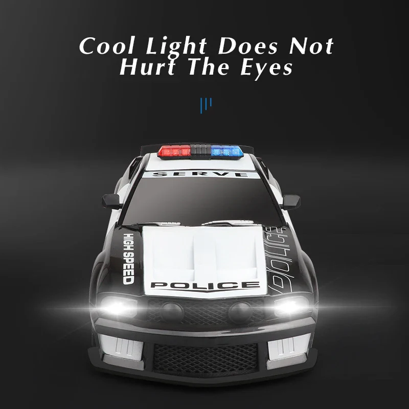 Scale Police RC Car with LED Lights - Fast 2.4GHz Remote Control Vehicle for Kids - Image 2