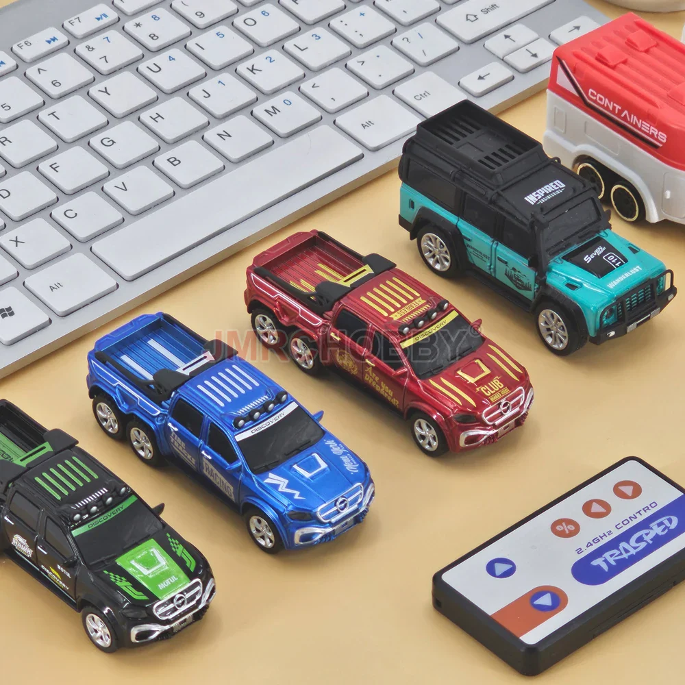 Alloy RC Car with Trailer - 2.4GHz Remote Control Mini Vehicle for Kids & Adults - Image 2