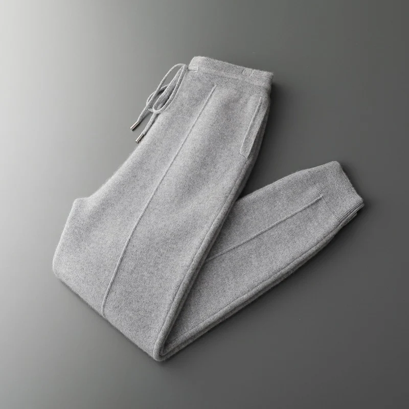 100% Cashmere Joggers for Men, Soft Comfortable Jogging Pants with Modern Cut and Thermoregulating Properties - Image 2