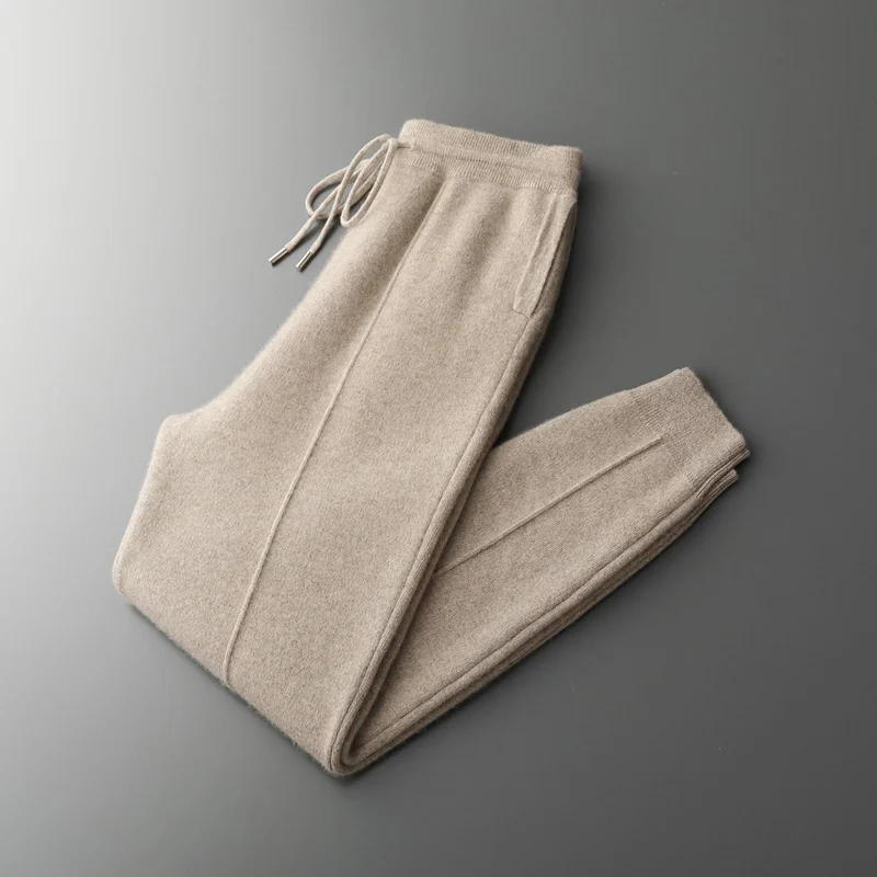 100% Cashmere Joggers for Men, Soft Comfortable Jogging Pants with Modern Cut and Thermoregulating Properties - Image 5