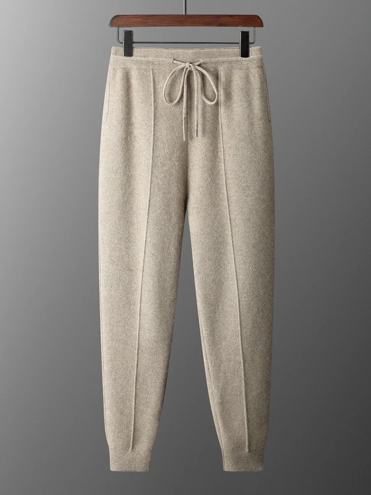 100% Cashmere Joggers for Men, Soft Comfortable Jogging Pants with Modern Cut and Thermoregulating Properties - Image 6