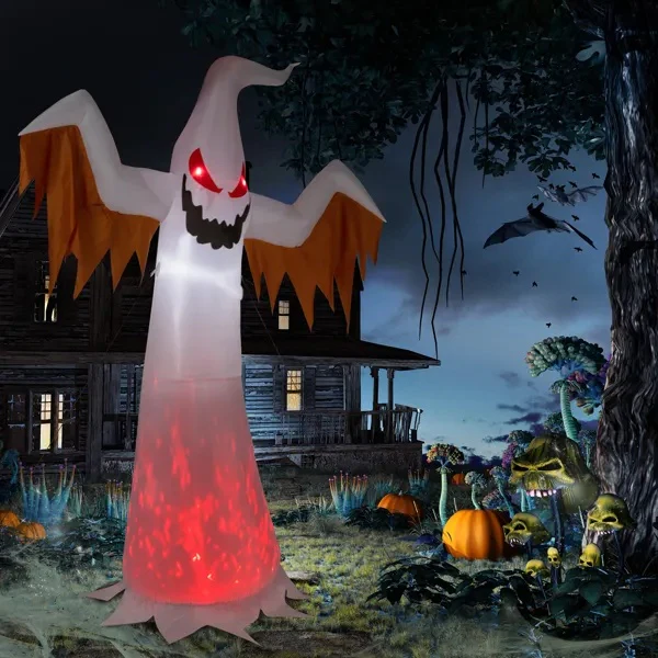 Inflatable 12ft Ghost LED Flames Flashing Eyes Halloween - Image 3