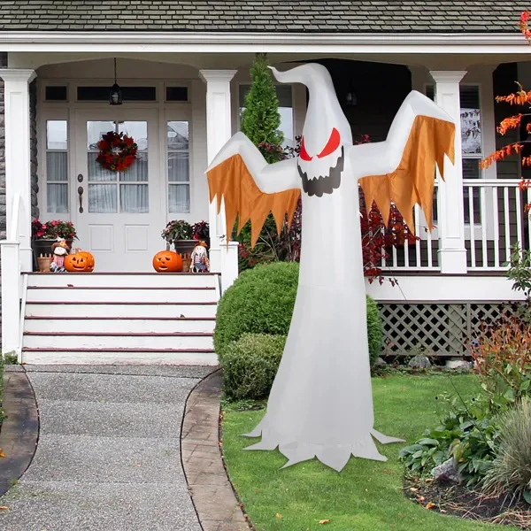 Inflatable 12ft Ghost LED Flames Flashing Eyes Halloween - Image 4