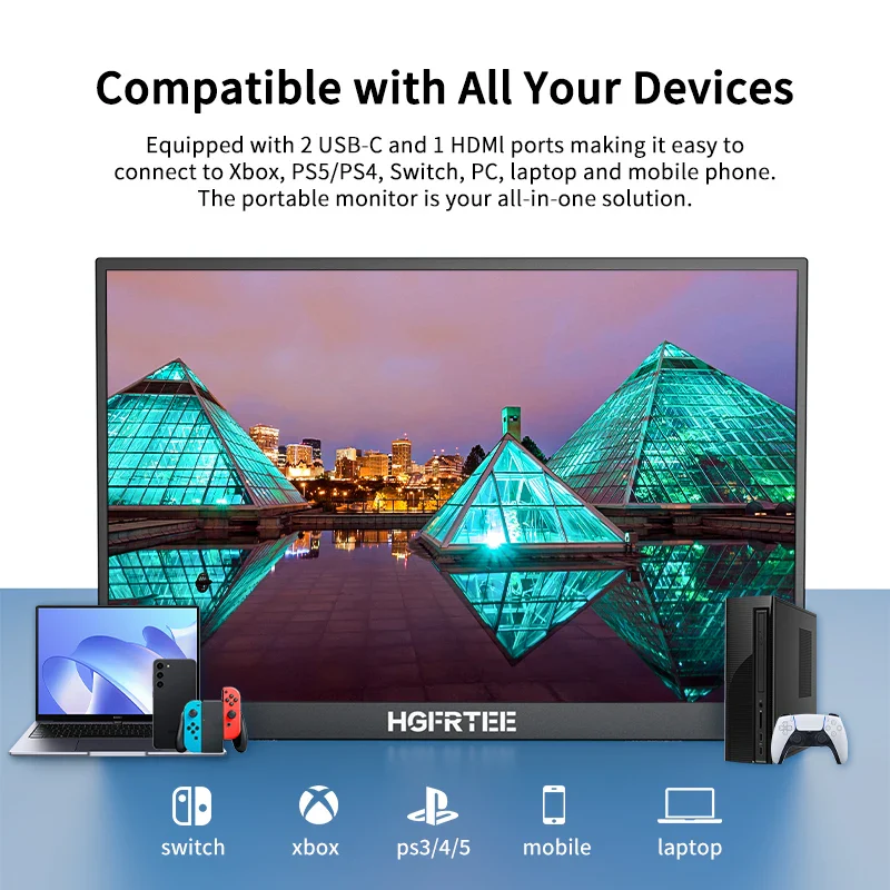 Portable 14.1 Inch 1080P IPS Gaming Monitor With Stand - Image 6