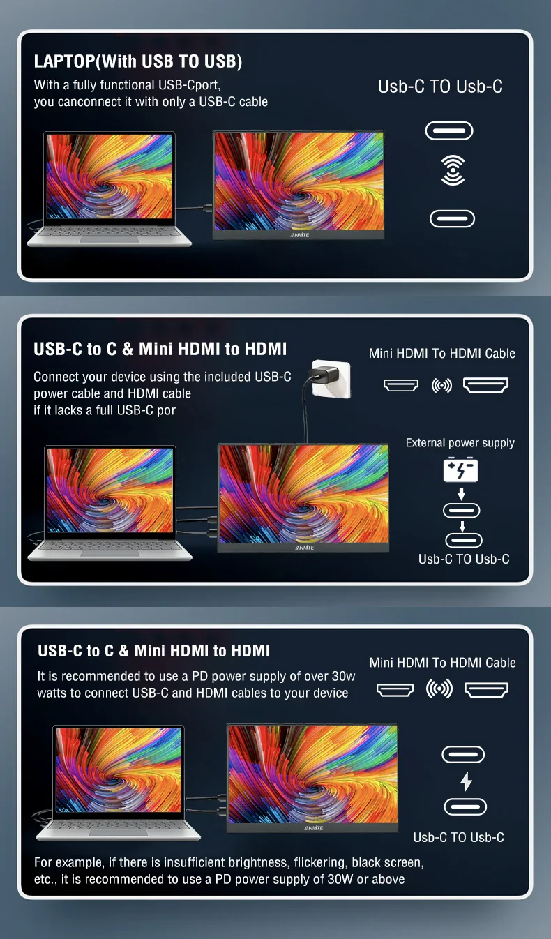 Portable Monitor 14.1 Inch Touch IPS HDR10 Second Screen - Image 20