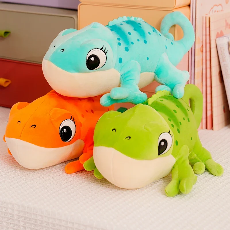 Plush Chameleon Pillow 30cm Cartoon Reptile Cozy Gift