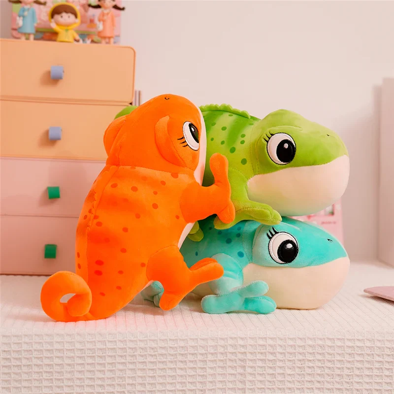 Plush Chameleon Pillow 30cm Cartoon Reptile Cozy Gift - Image 13