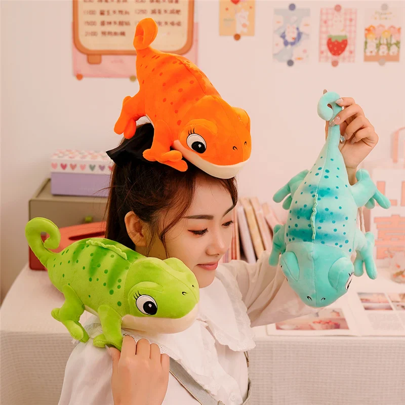 Plush Chameleon Pillow 30cm Cartoon Reptile Cozy Gift - Image 6