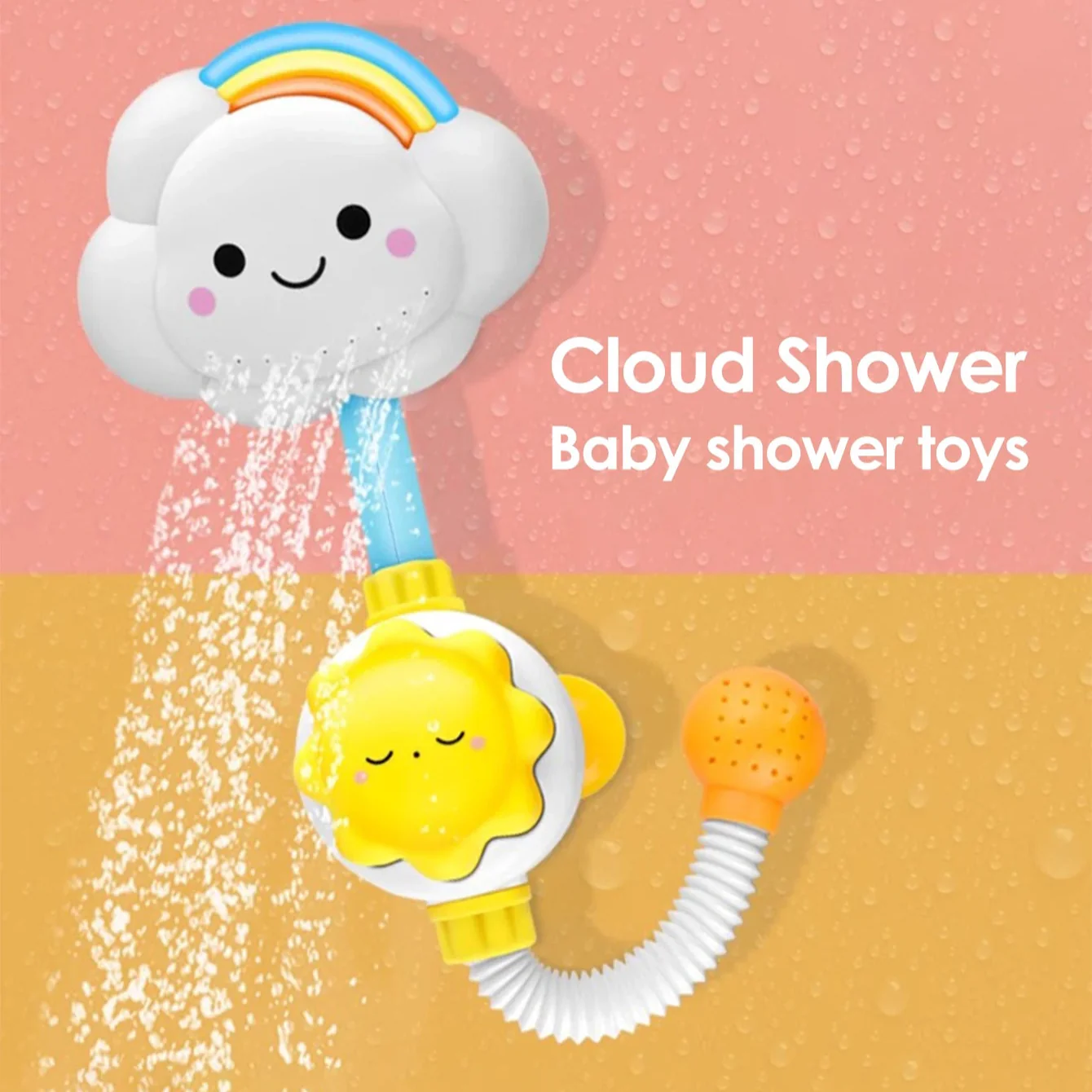 1pcs Kids Cloud Shower Toy - Baby Bathtub Water Toy for Boys and Girls, Fun Comfort Gift - Image 2