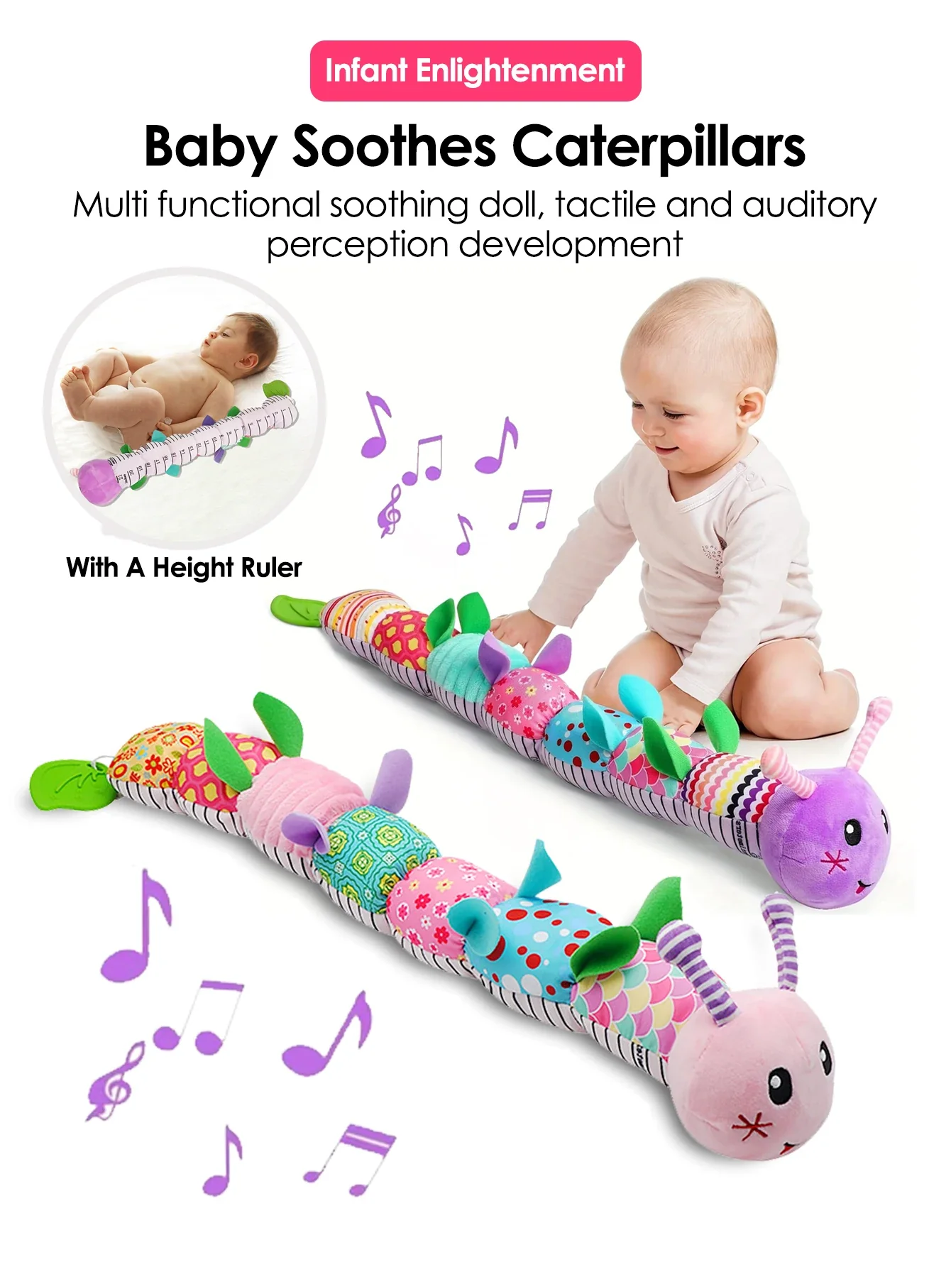 Soft Giraffe Baby Rattle Hanging Plush Newborn Sensory Toys - Image 14