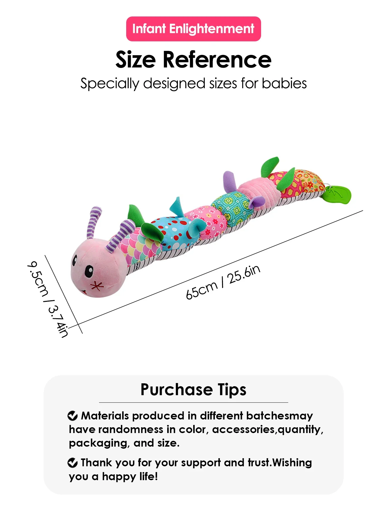Soft Giraffe Baby Rattle Hanging Plush Newborn Sensory Toys - Image 16
