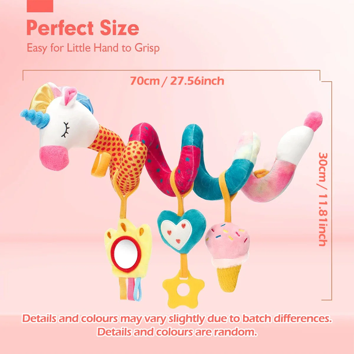 Soft Giraffe Baby Rattle Hanging Plush Newborn Sensory Toys - Image 19