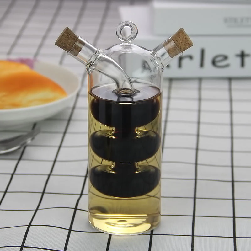 Oil And Vinegar Dispenser Double Layer Glass Bottle - Image 14