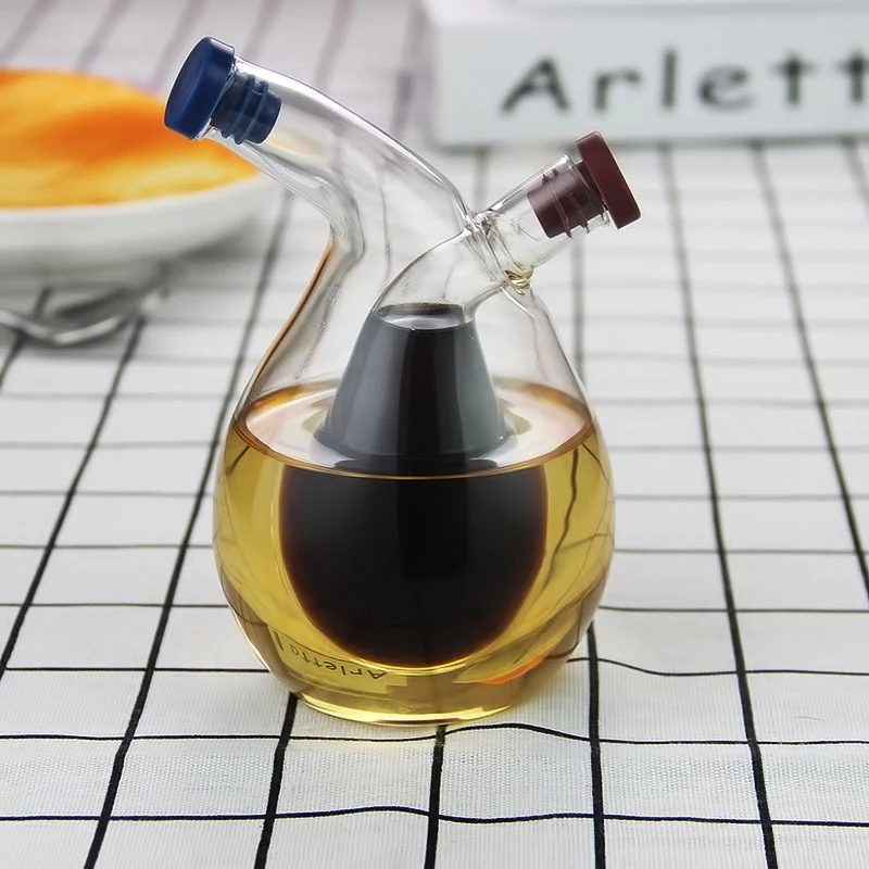 Oil And Vinegar Dispenser Double Layer Glass Bottle - Image 15