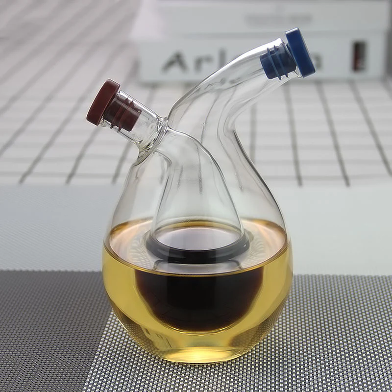 Oil And Vinegar Dispenser Double Layer Glass Bottle - Image 20