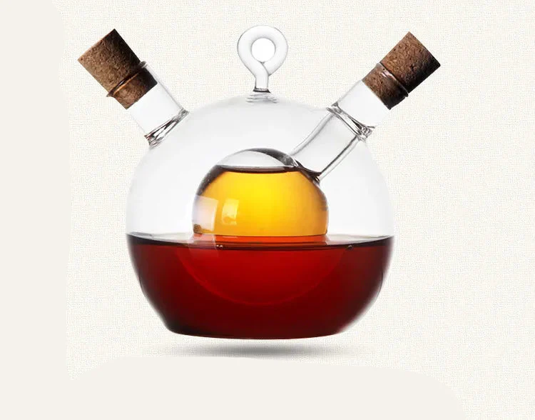 Oil And Vinegar Dispenser Double Layer Glass Bottle - Image 22
