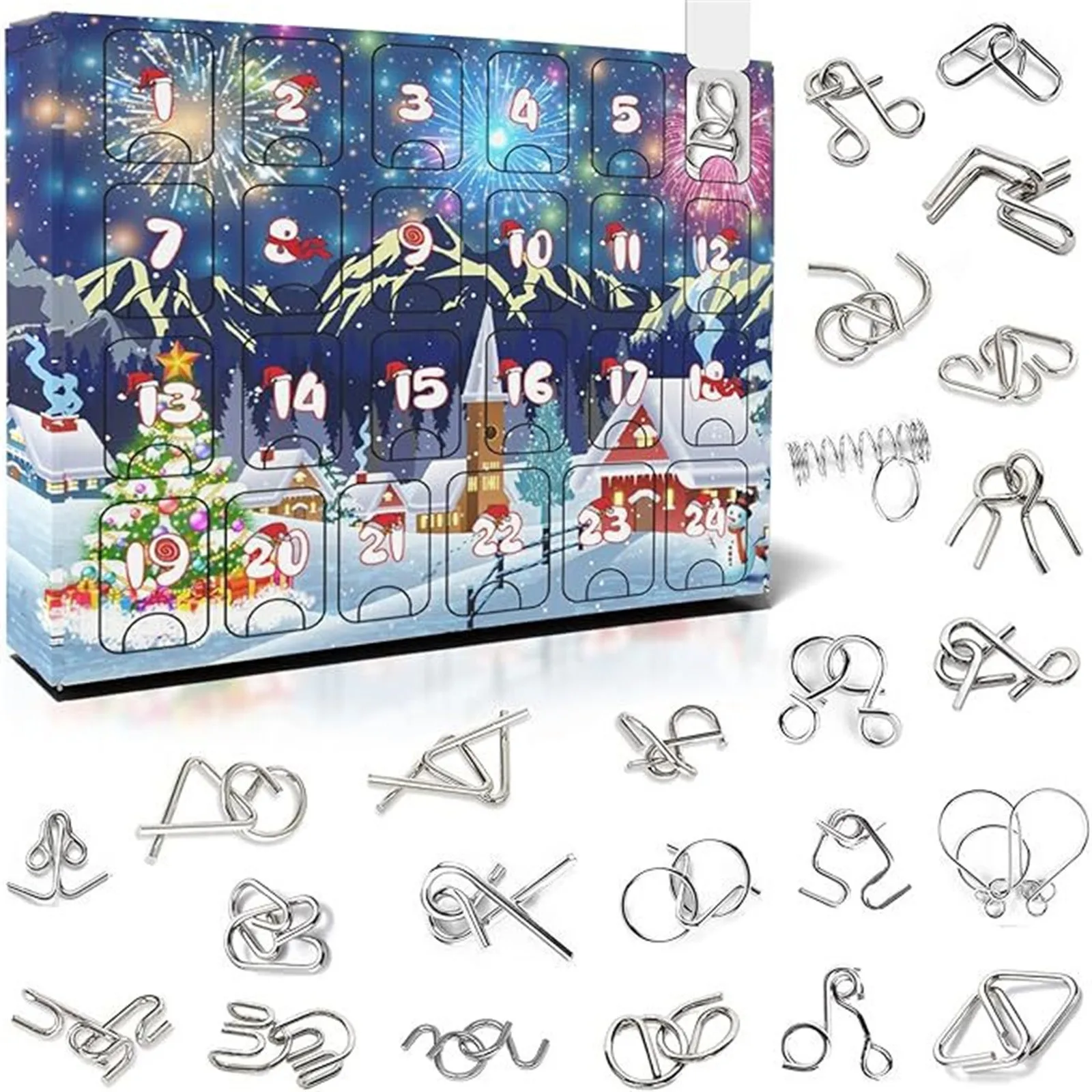 Christmas Advent Calendar 24 Gifts Cute Figure Toys - Image 6