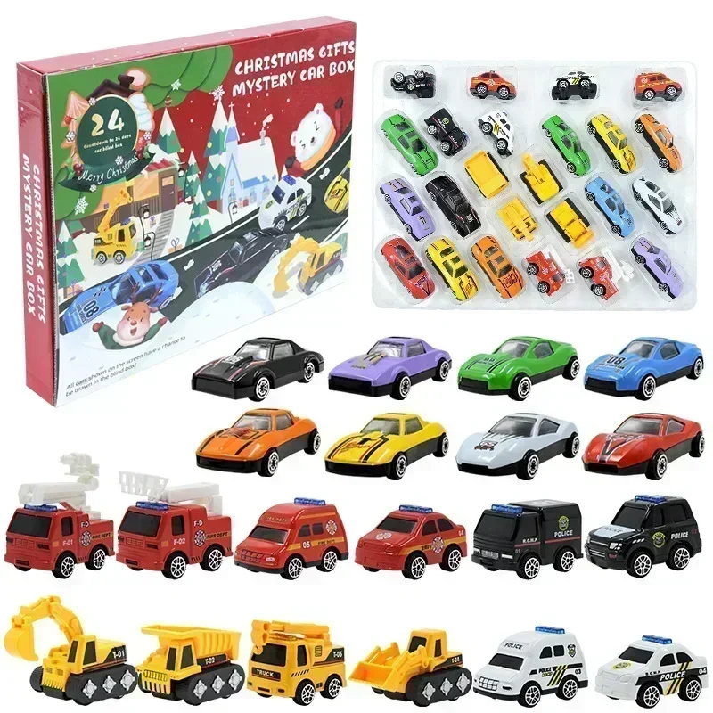 Advent Calendar Car Toys Box Kids 24 Day Christmas Gift - Image 15