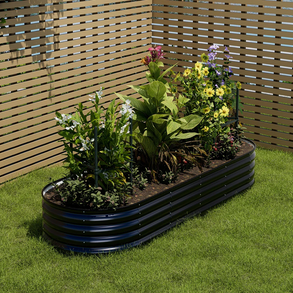 240cm Galvanized Steel Raised Garden Bed, Bottomless Design for Healthy Plant Growth, Weather Resistant, Easy Assembly - Image 3