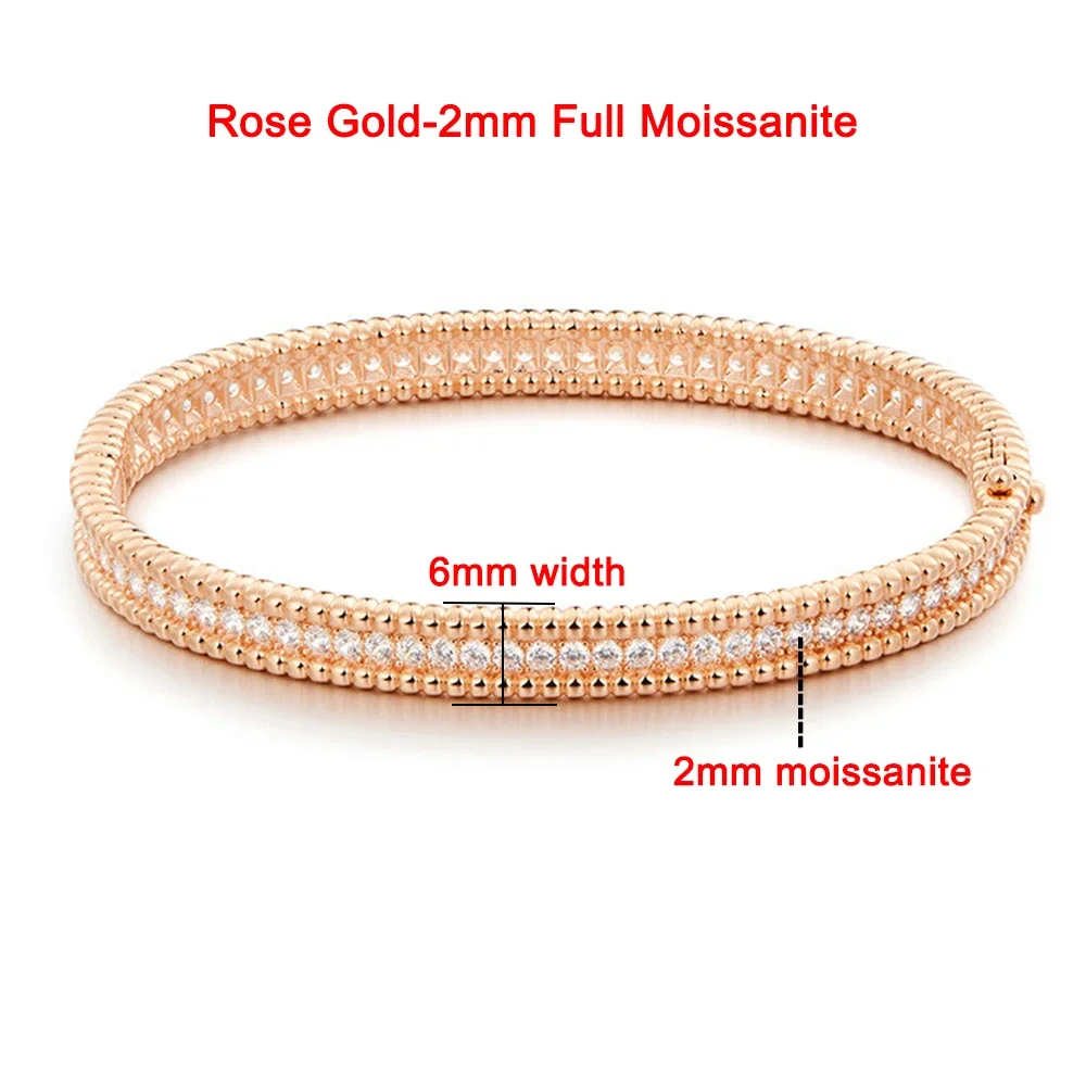 Moissanite 2mm Bracelet 18K Gold Plated Tennis Bangle - Image 18