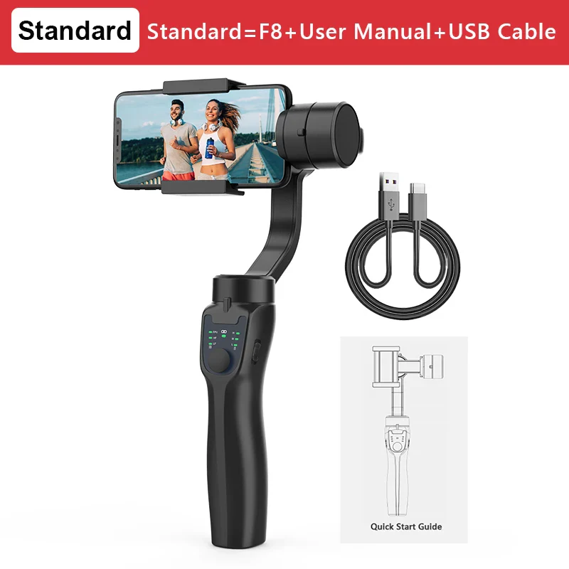 3-Axis Handheld Gimbal Stabilizer with Accessories - Anti Shake Smartphone Video Holder for Android & iPhone - Image 7