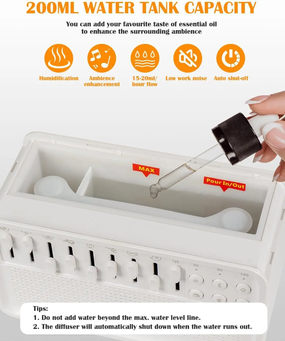 Bluetooth White Noise Speaker Humidifier Night Light - Image 17