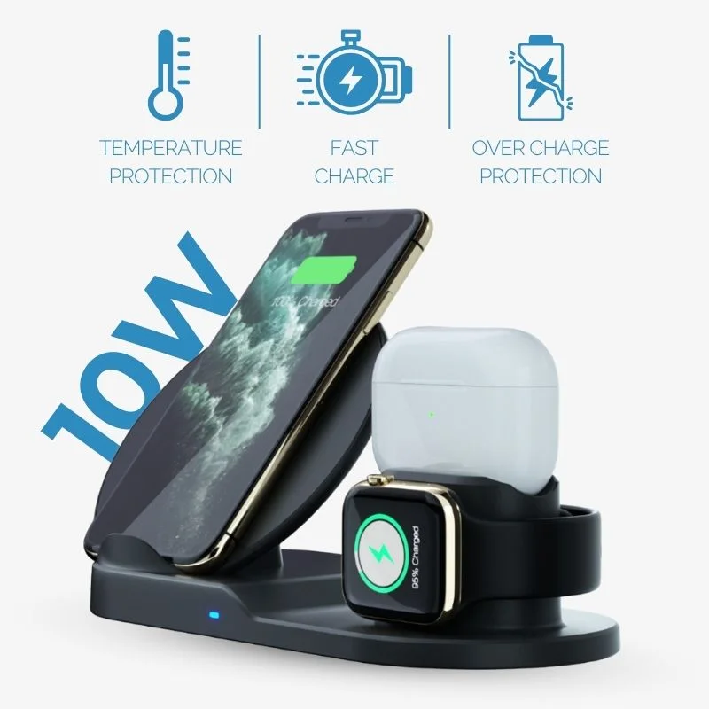 3 In 1 Wireless Charging Dock Station Desk Organizer - Image 2
