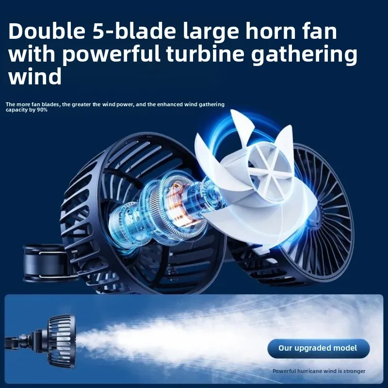3-Speed USB Fan for Car with Dual Heads and 360-Degree Rotation, Portable Cooling Solution for Summer Comfort - Image 4