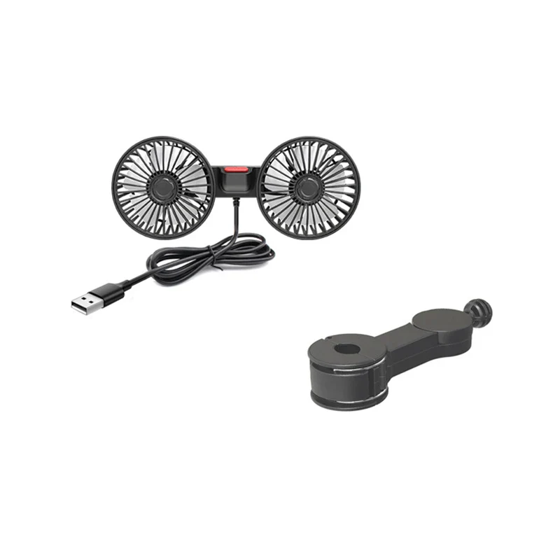 3-Speed USB Fan for Car with Dual Heads and 360-Degree Rotation, Portable Cooling Solution for Summer Comfort - Image 7