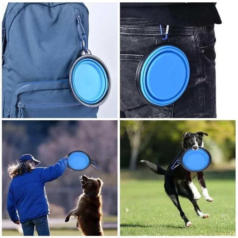 350ml Pet Folding Bowl - Portable Dog & Cat Food Water Bowl - Image 4