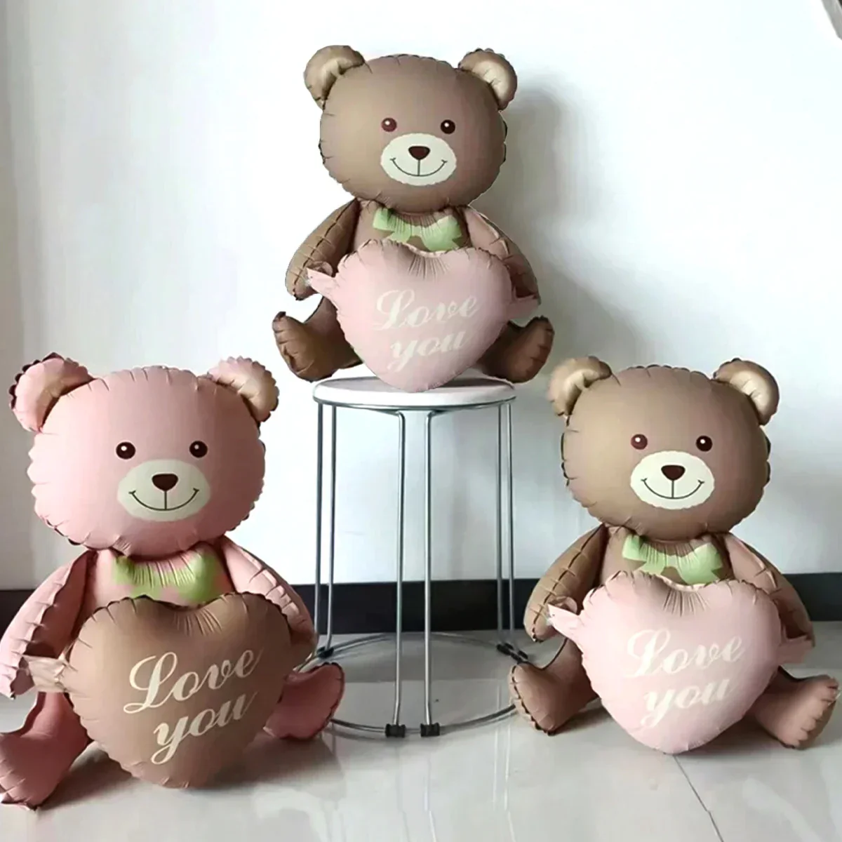 3D Bear Balloon Foil Lying Cartoon Heart Design Birthday Party And Valentine Decor 2026 Gift - Image 5