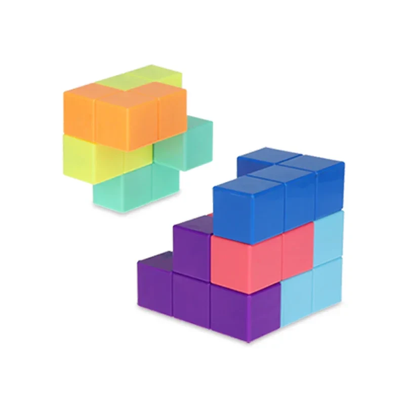 3D Magnetic Building Blocks Set with 54 Guide Cards, Eco-Friendly Magnetic Tiles for Kids Age 6 and Up, 7-Piece Puzzle Cube - Image 5
