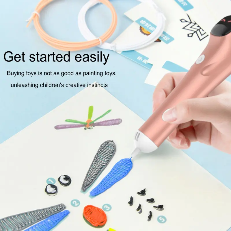 3D Pen Low Temperature PCL Filament Drawing DIY Toy For Kids - Safe Gift For Girls & Boys - Image 6