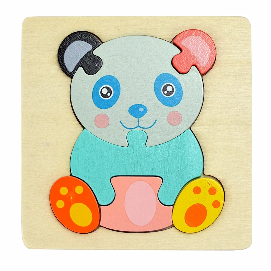 3D Wooden Animal and Vehicle Puzzle for Kids, Educational Montessori Toy for Cognitive Development and Fine Motor Skills - Image 9