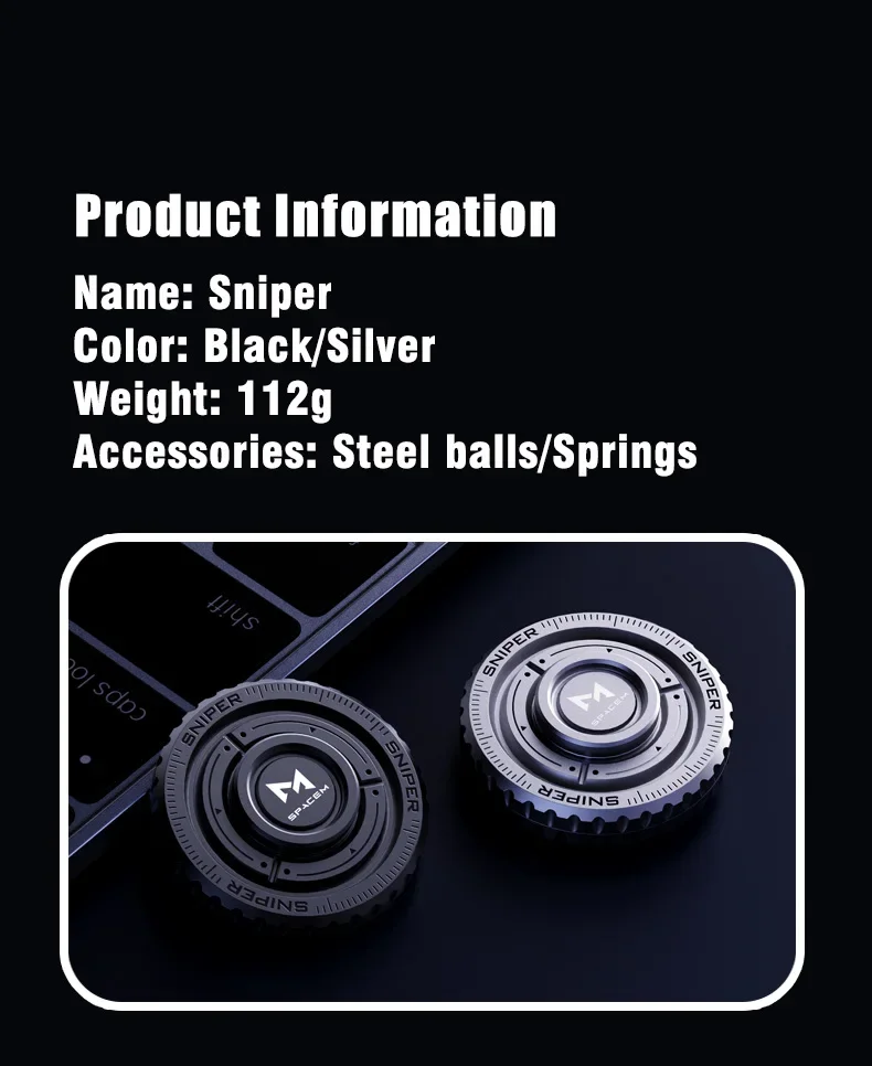 EDC Metal 3in1 Pushing Card Spinner Coin Stress Reliever - Image 11