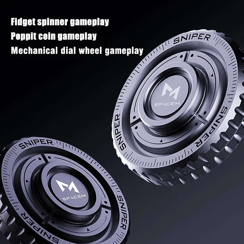 EDC Metal 3in1 Pushing Card Spinner Coin Stress Reliever - Image 5