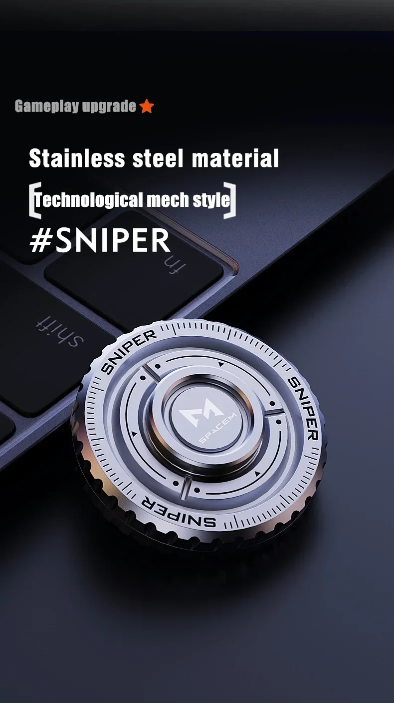 EDC Metal 3in1 Pushing Card Spinner Coin Stress Reliever - Image 7