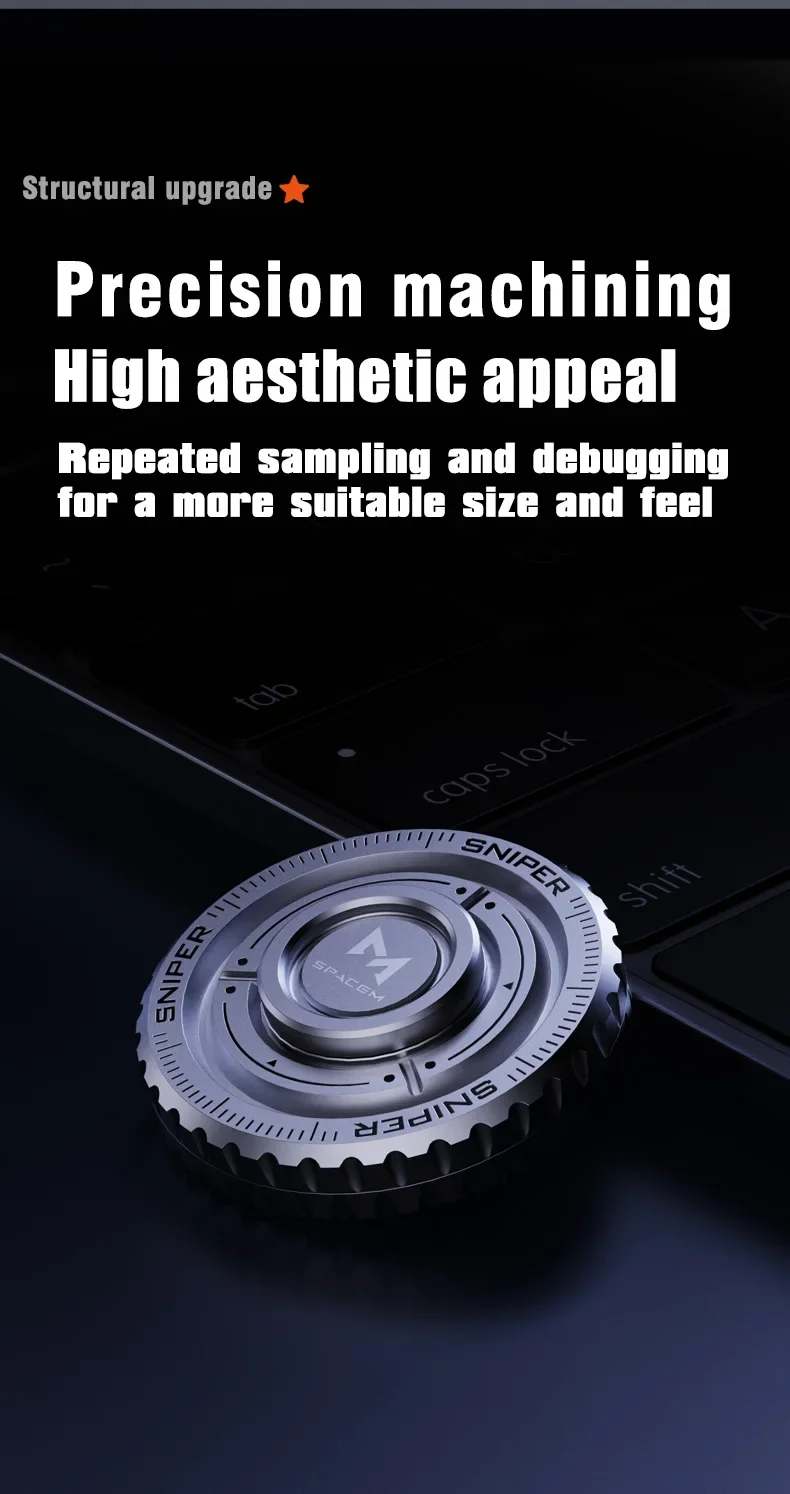 EDC Metal 3in1 Pushing Card Spinner Coin Stress Reliever - Image 8