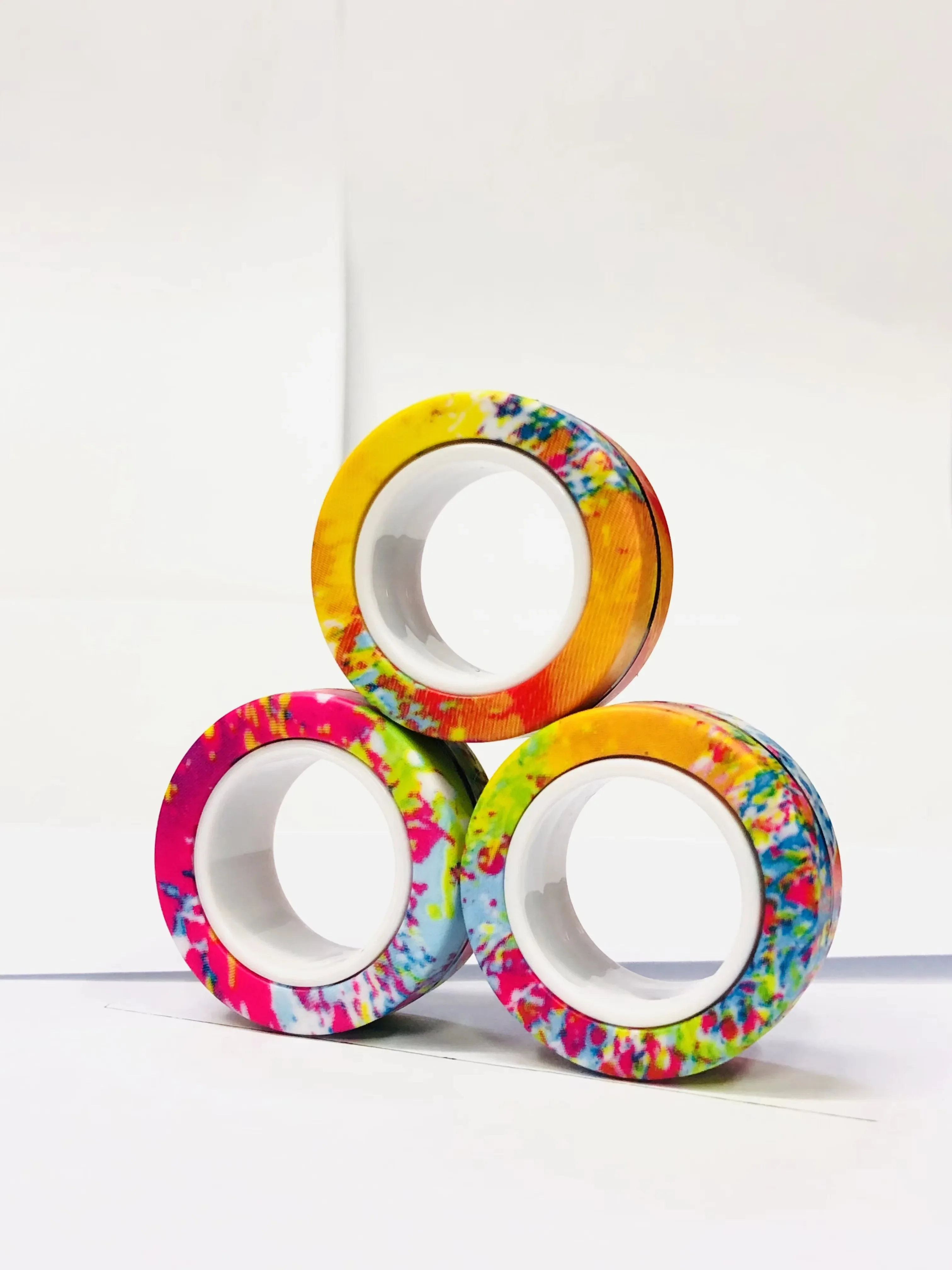 Magnetic Fidget Rings Set 3Pcs Stress Relief Spinner - Image 17