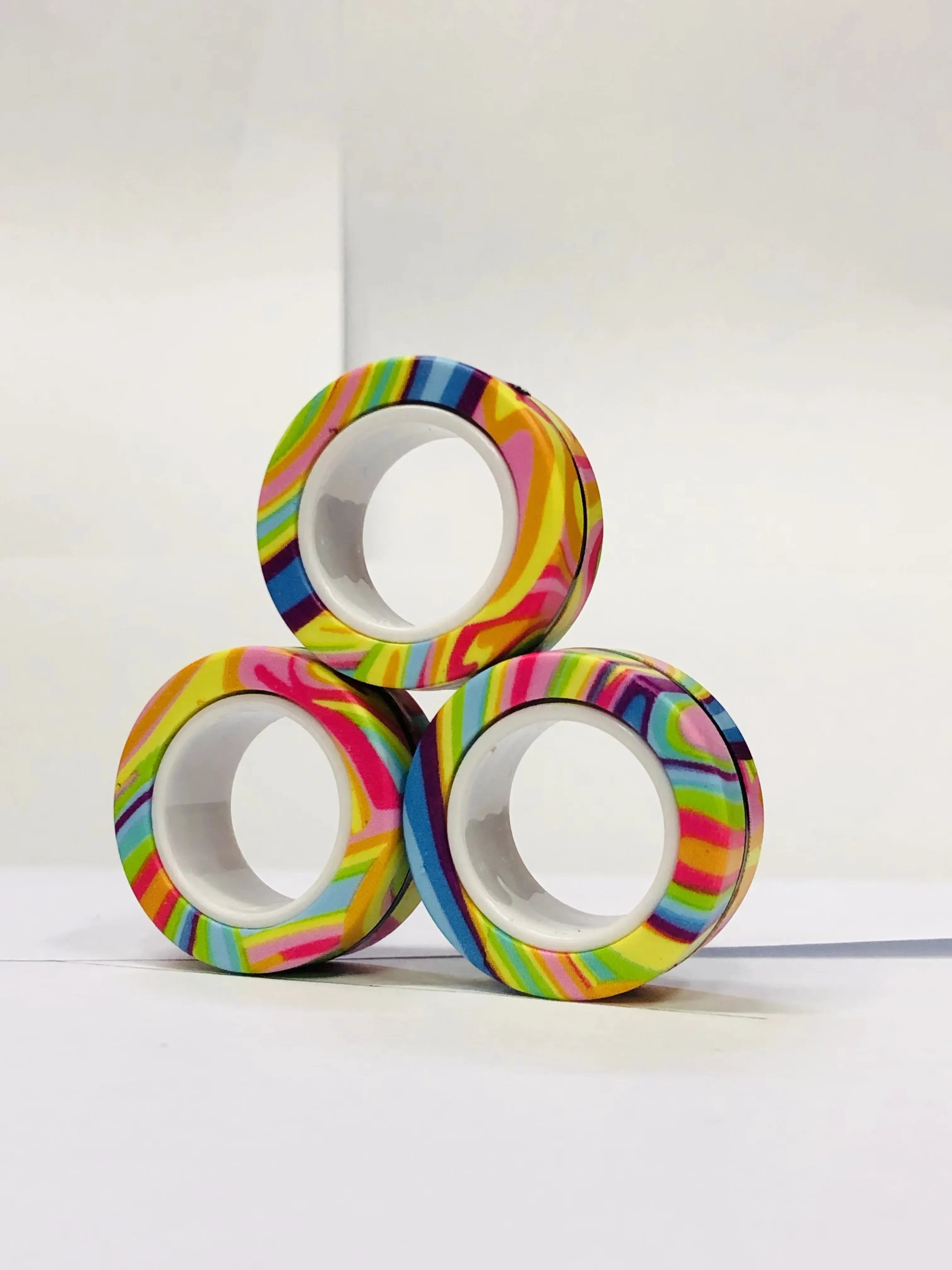 Magnetic Fidget Rings Set 3Pcs Stress Relief Spinner - Image 27
