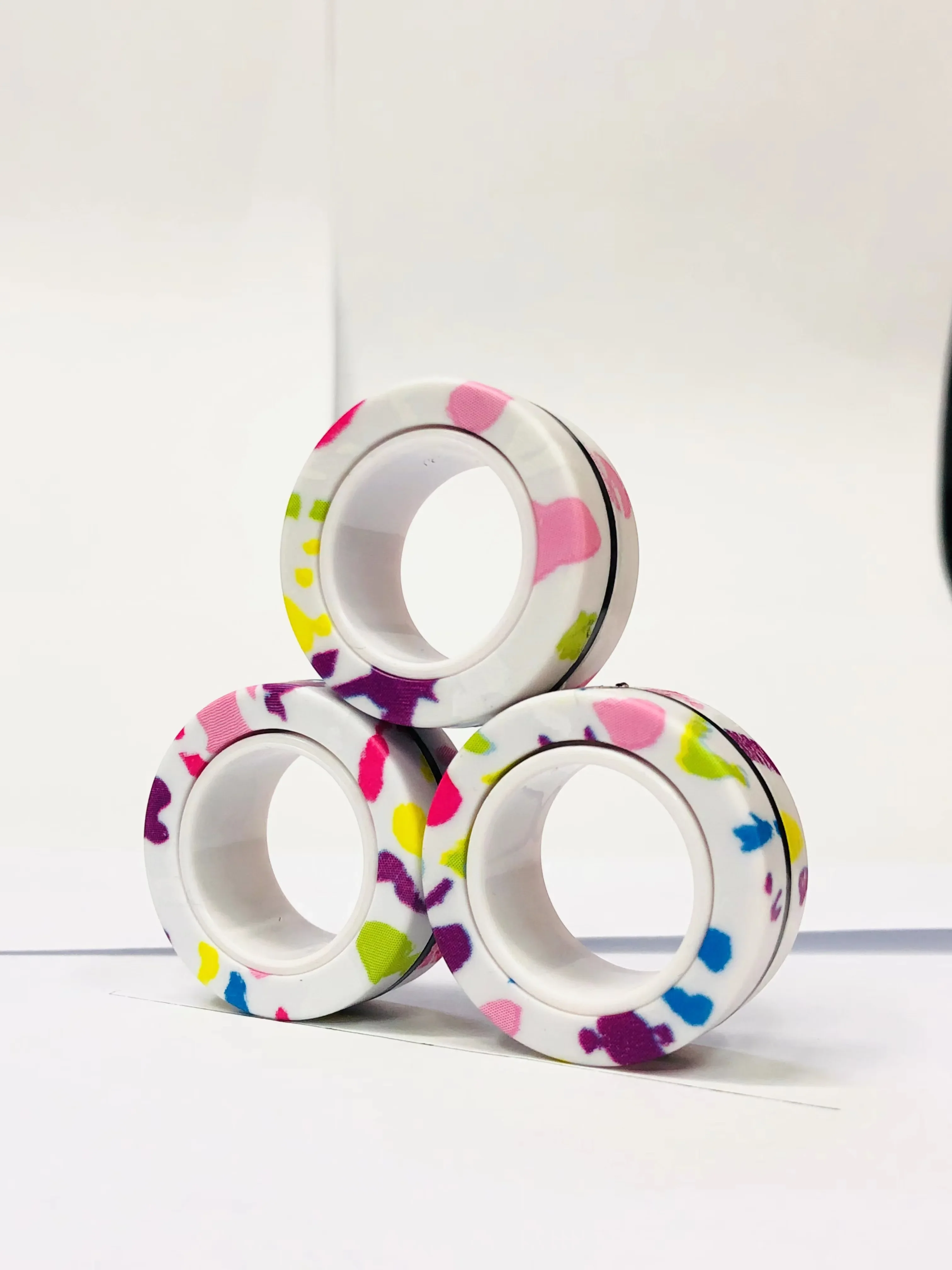 Magnetic Fidget Rings Set 3Pcs Stress Relief Spinner - Image 34