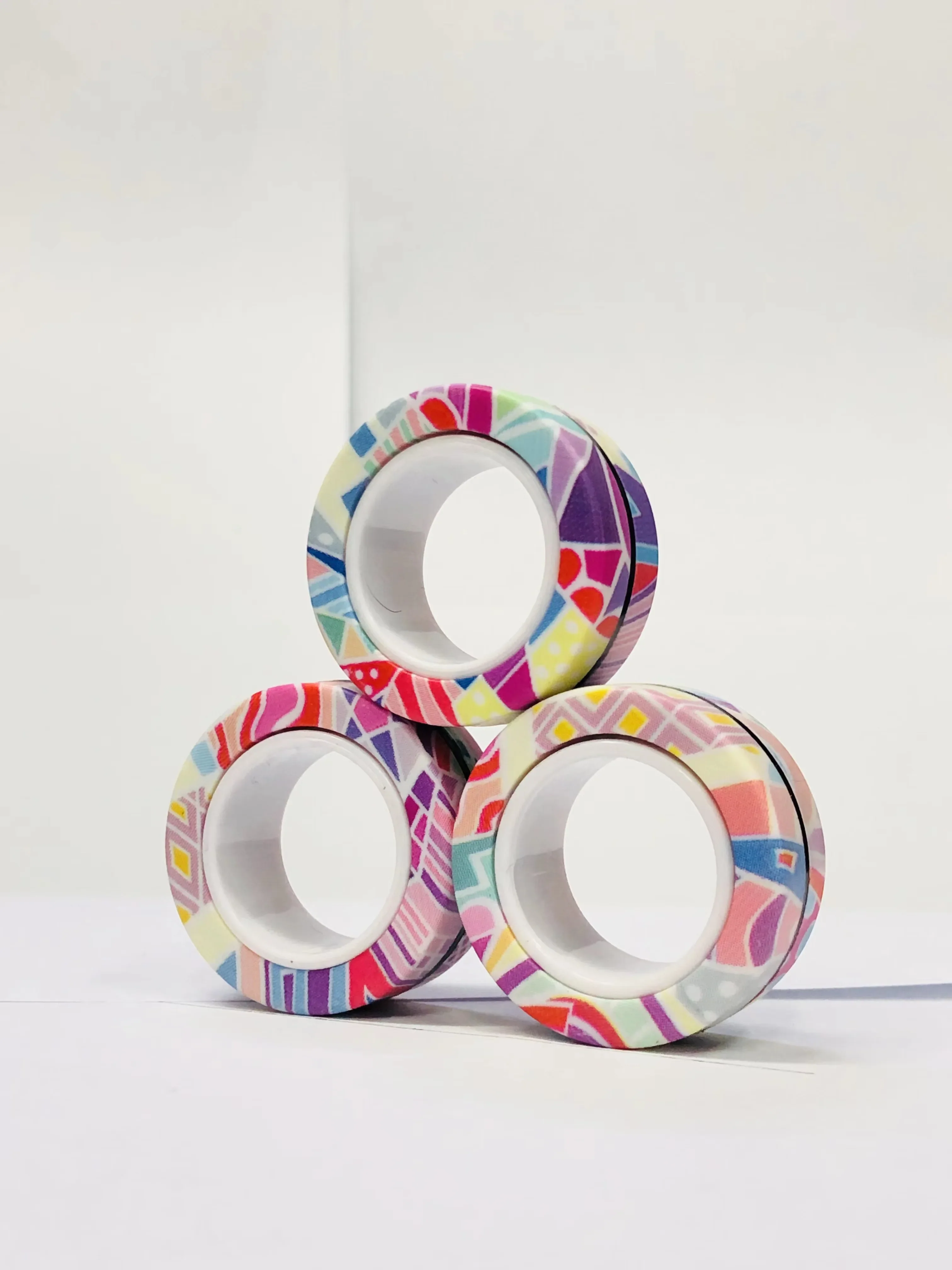 Magnetic Fidget Rings Set 3Pcs Stress Relief Spinner - Image 36
