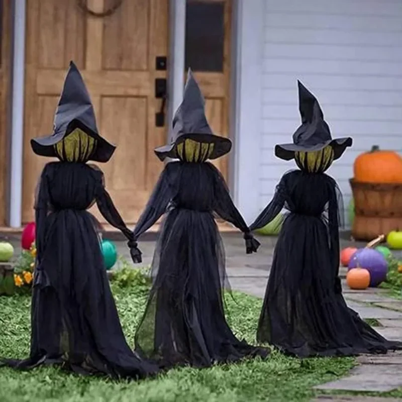 Halloween Witches Light Up Trio Decoration Fall 2025 - Image 13