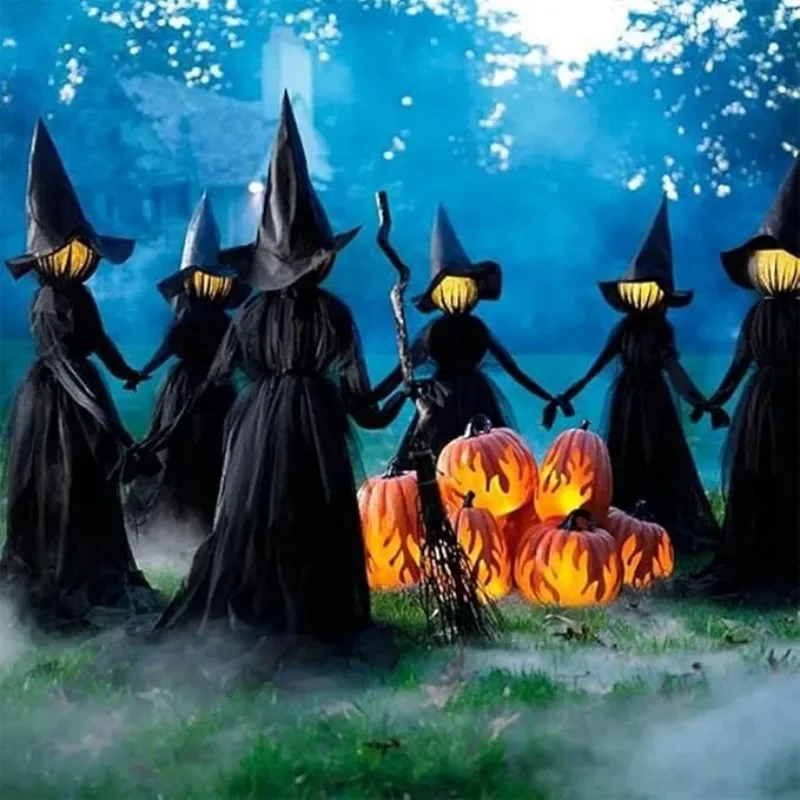Halloween Witches Light Up Trio Decoration Fall 2025 - Image 2