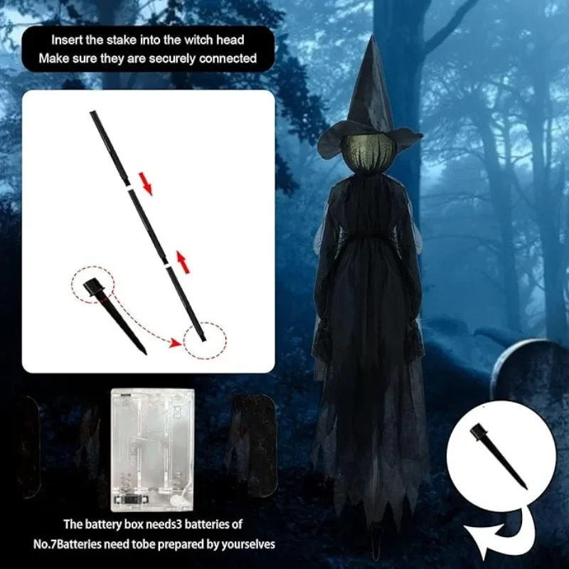 Halloween Witches Light Up Trio Decoration Fall 2025 - Image 5