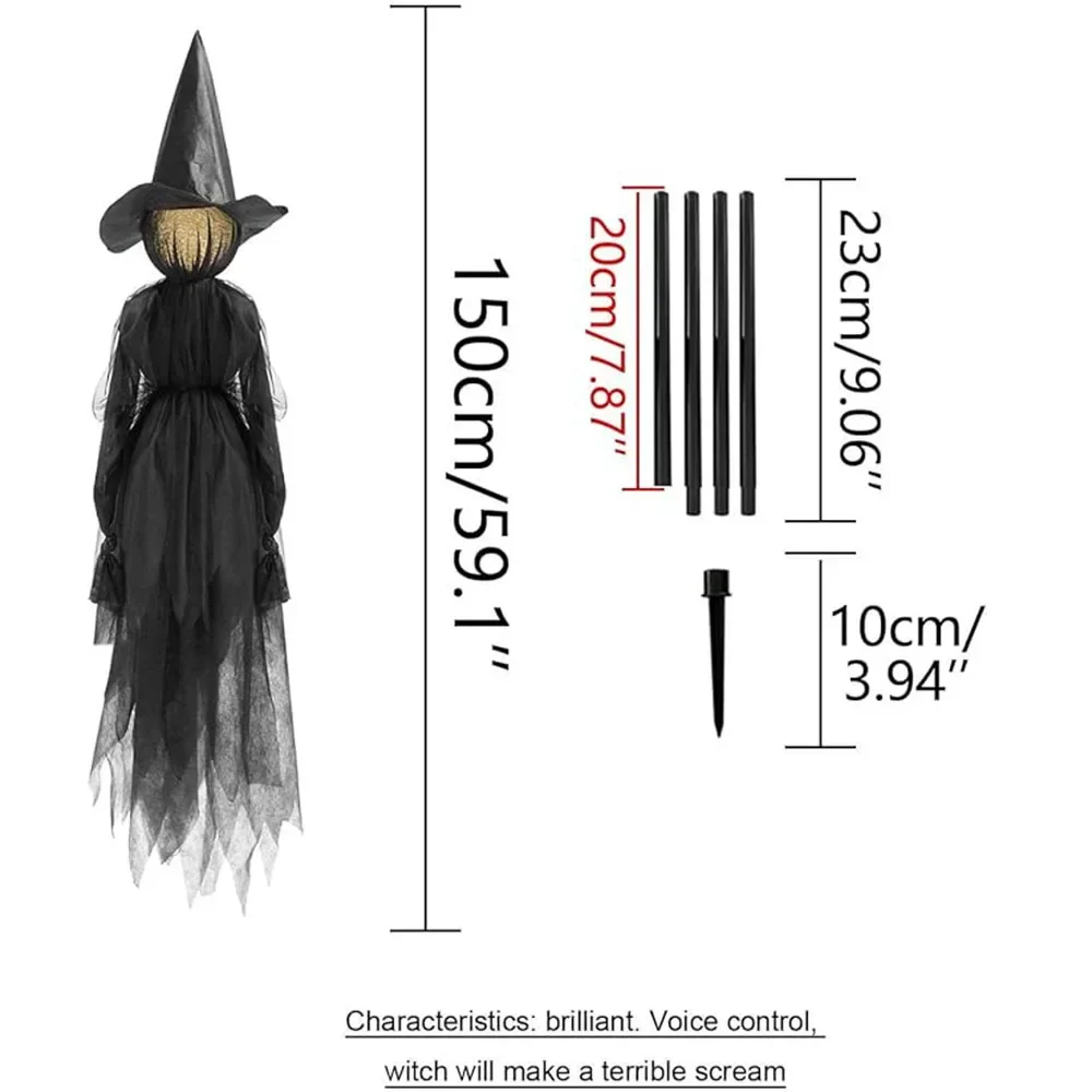Halloween Witches Light Up Trio Decoration Fall 2025 - Image 6