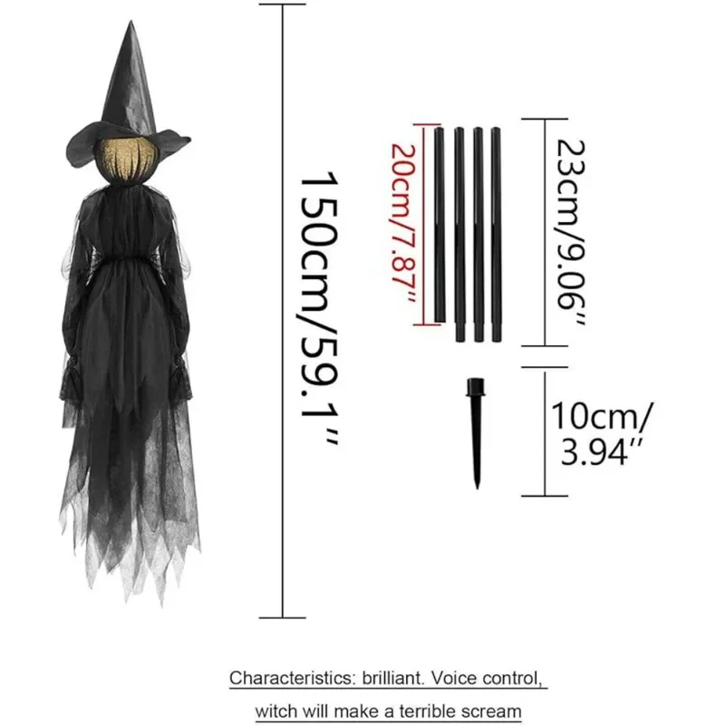 Halloween Witches Light Up Trio Decoration Fall 2025 - Image 7