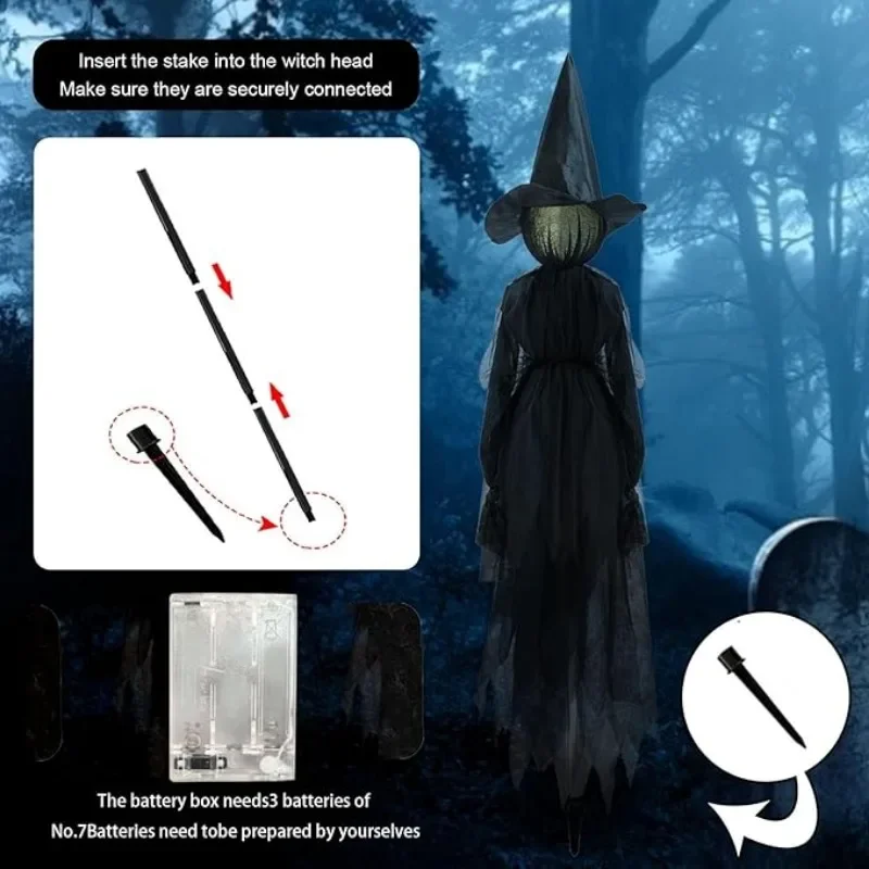 Halloween Witches Light Up Trio Decoration Fall 2025 - Image 8