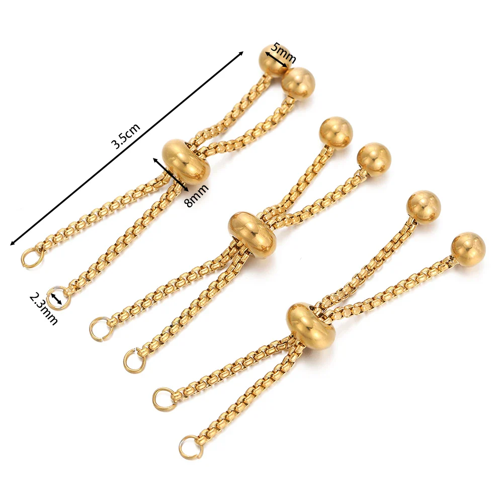 Stainless Steel Bracelet Extenders Adjustable Slider 3Pc - Image 11