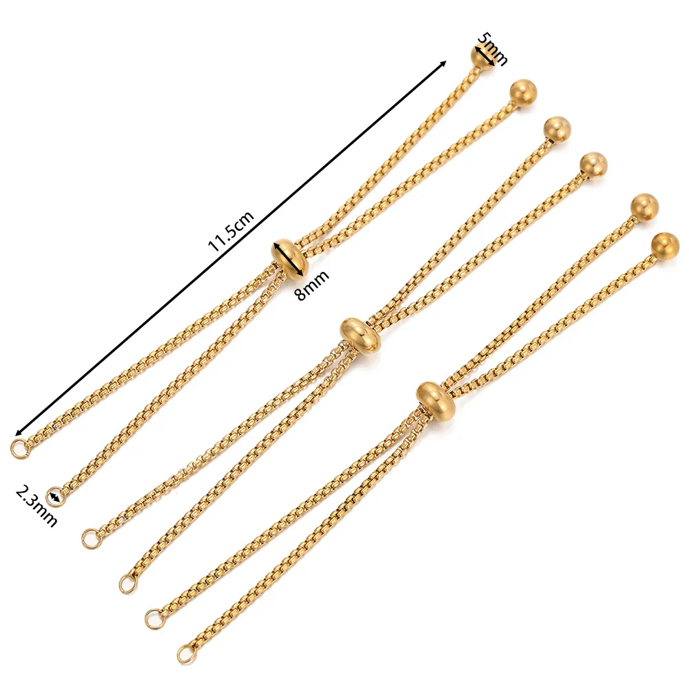 Stainless Steel Bracelet Extenders Adjustable Slider 3Pc - Image 14